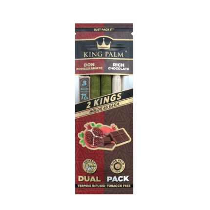 KING PALM Dual Pack Pomegranate & Chocolate King Size - 2pk